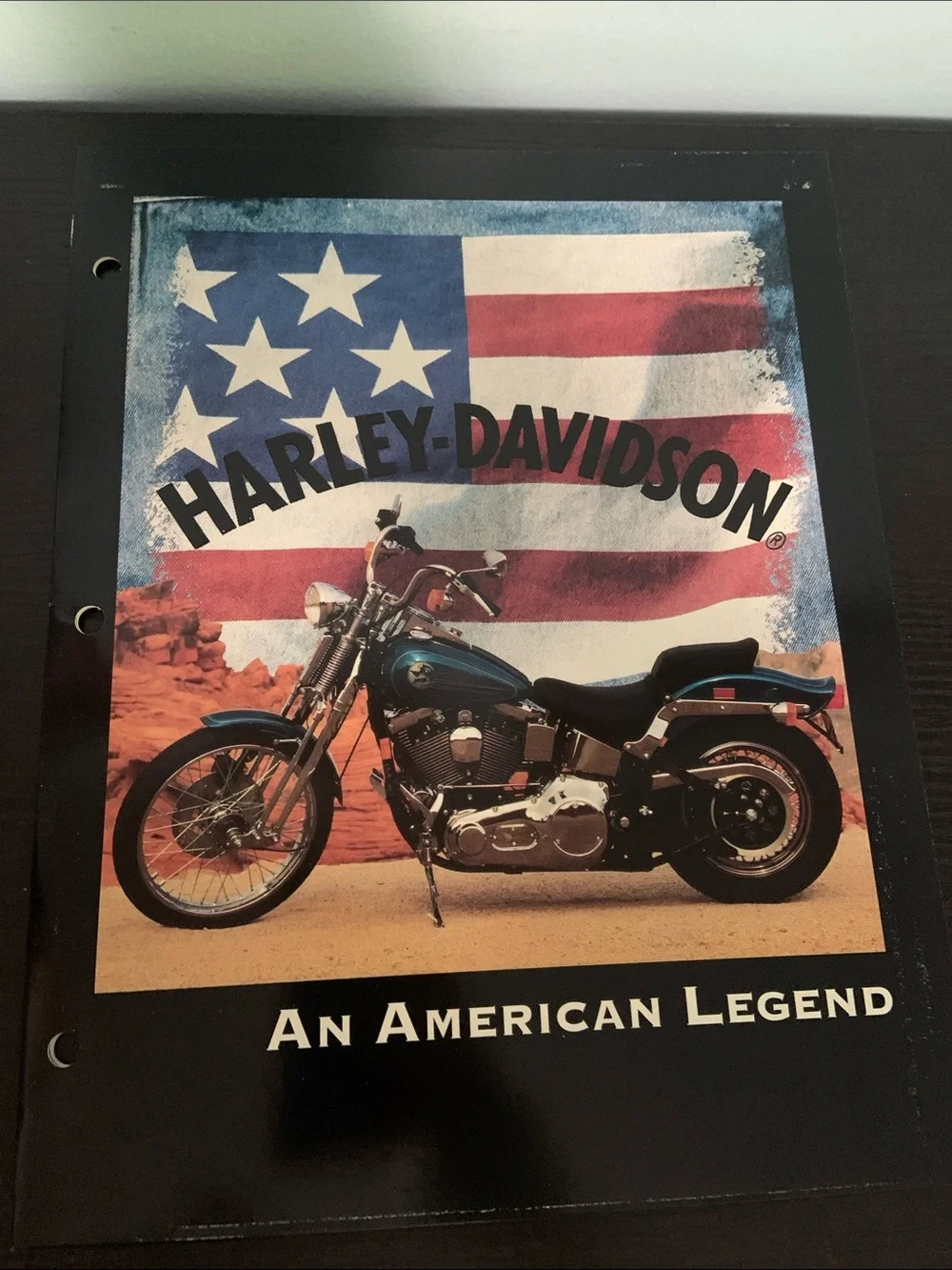 Vintage Harley Davidson Notebook Portfolio Pocket Folders Group of 4. From 1994